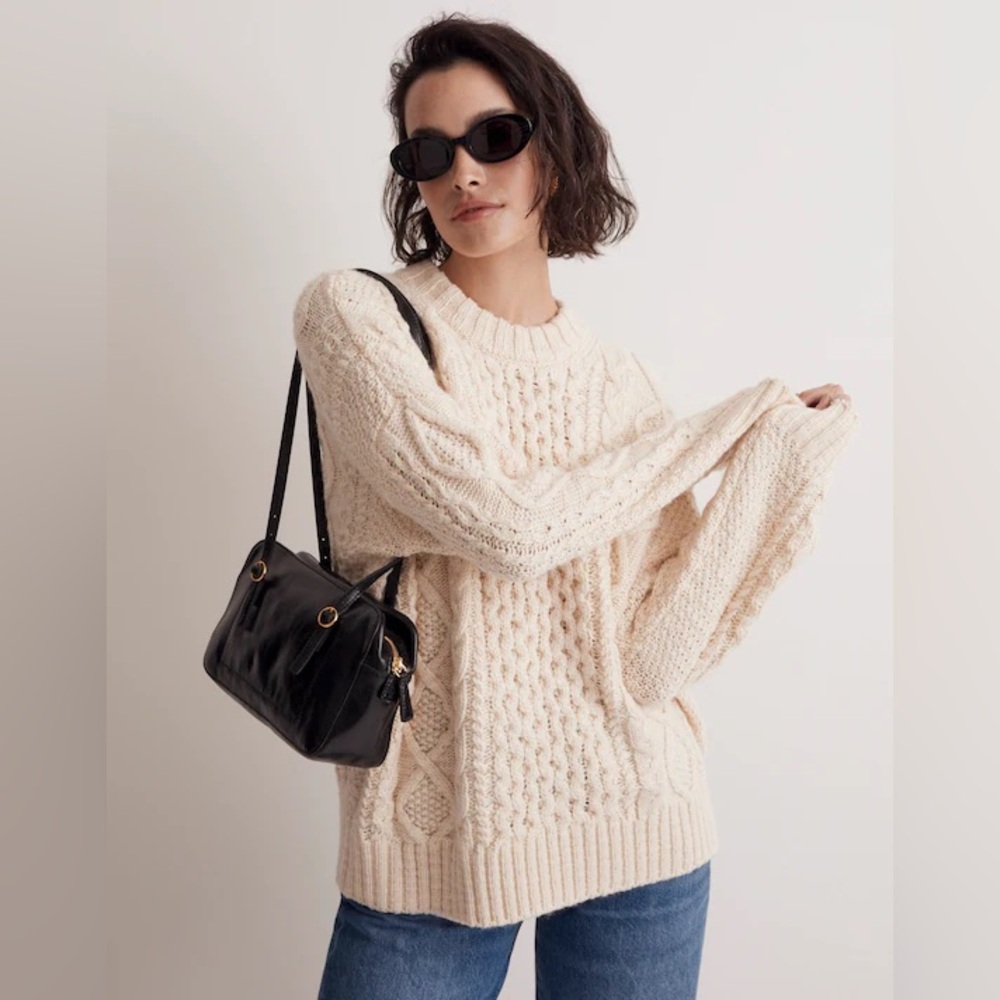 Madewell // Cream Cable Knit Sweater